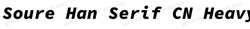 Soure Han Serif CN Heavy字体转换